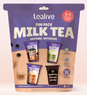 Tealive Milk Tea Fun Pack 24 Pack x 4 Sachets x 25g